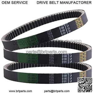 3 Pcs Go Kart Drive Belt 725,Drive Belt Clutch Replacement for Hammerhead 80T TrailMaster Mid XRX Mud Head Go Kart 6.5Engine 30 Series(Go-Karts 9.110.018-9.100.018-725)
