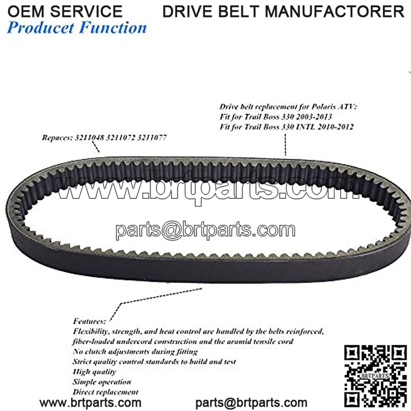 Drive Belt 3211048 3211072 3211077 Replacement for Polaris ATV Trail Boss 330 2003-2013 - Image 4