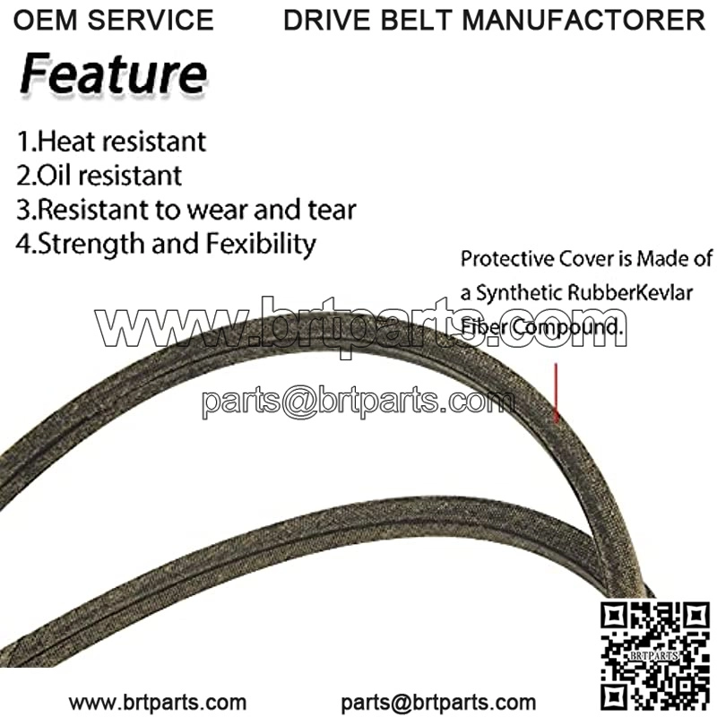 95404044A Mower Deck Belt - 50" - RZT 50 Mower Belt, RZT50 Deck Belt Compatible with MTD RZT 754-04044A 754-04044 954-04044A 954-04044 Deck Belt - Image 4