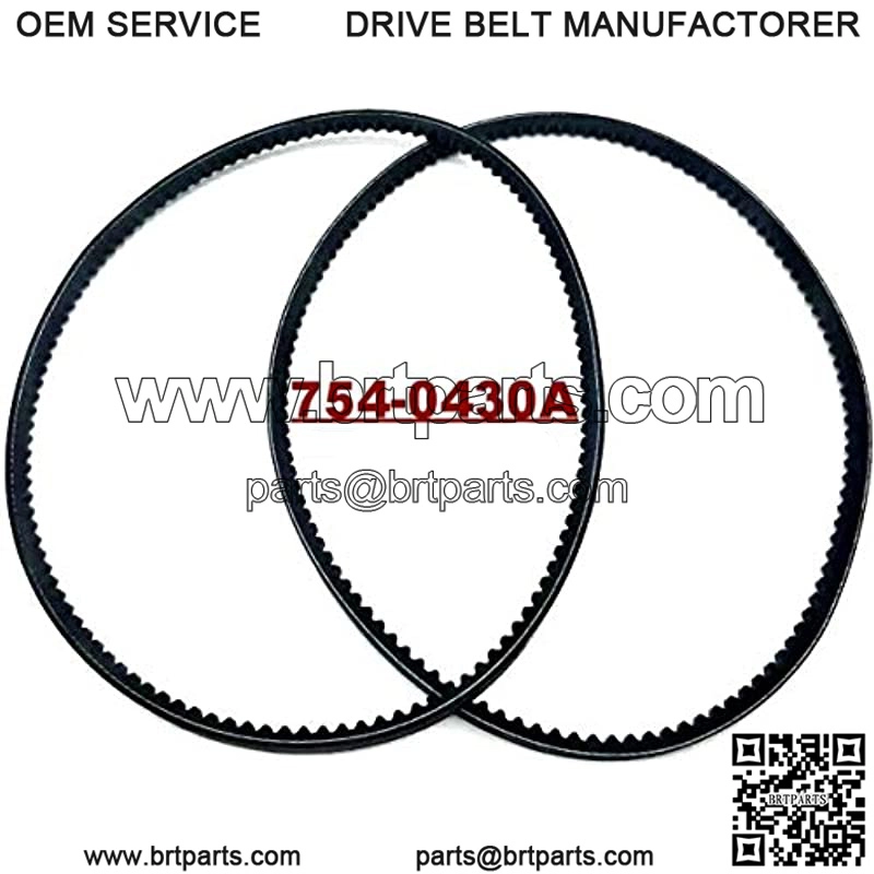 Set of 2, Replacement 3/8" x 35" Two-Stage Snow throwers Auger Belt for fits MTD Cub Cadet Troy Bilt 754-0430A 754-0430A - Image 3