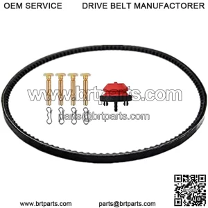 Snowblower Drive Belt 954-04014, 738-04124 Shear Pins for MTD Yard Machines 754-04014 Snow Thrower 3/8" x 26.68"