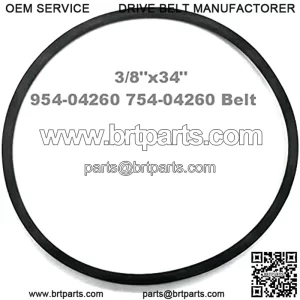 Replacement 3/8"X34" 954-04260 Snowthrowers Drive Belt for MTD Cub Cadet 954-04260 754-04260