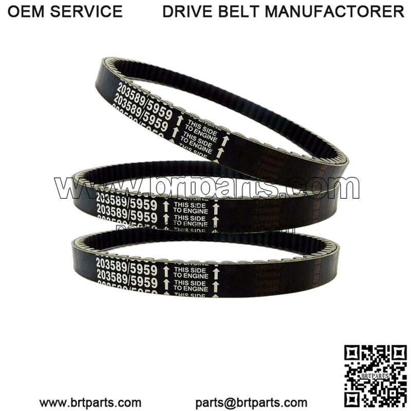 3PC 30 Series Go Kart Cogged Torque Converter Drive Belt 203589-3 For Comet 5959