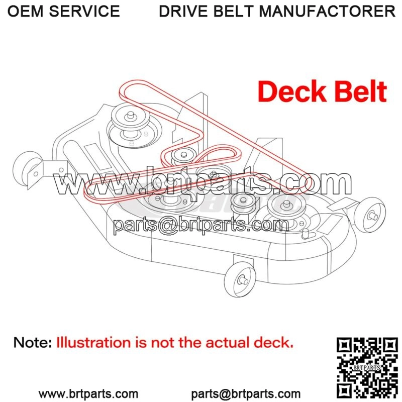 1/2" x 88" Deck V-Belt for Poulan PP12R38MI PP12R38MIA PP1338 PP1338A PP1338B - Image 2