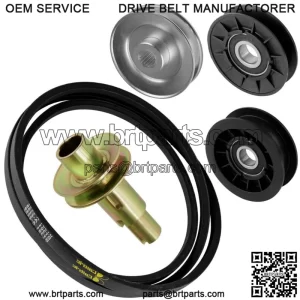 Transmission Belt & Pulley Kit For John Deere D140 D150 D155 D170 LA130 X165