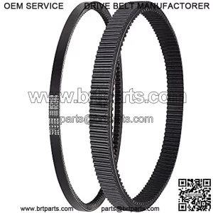 Golf Cart Clutch Drive Belt w/Starter Generator Belt for EZGO TXT RXV 2010 UP with Kawasaki Engine,OEM# 618630, 606138, 16548G1