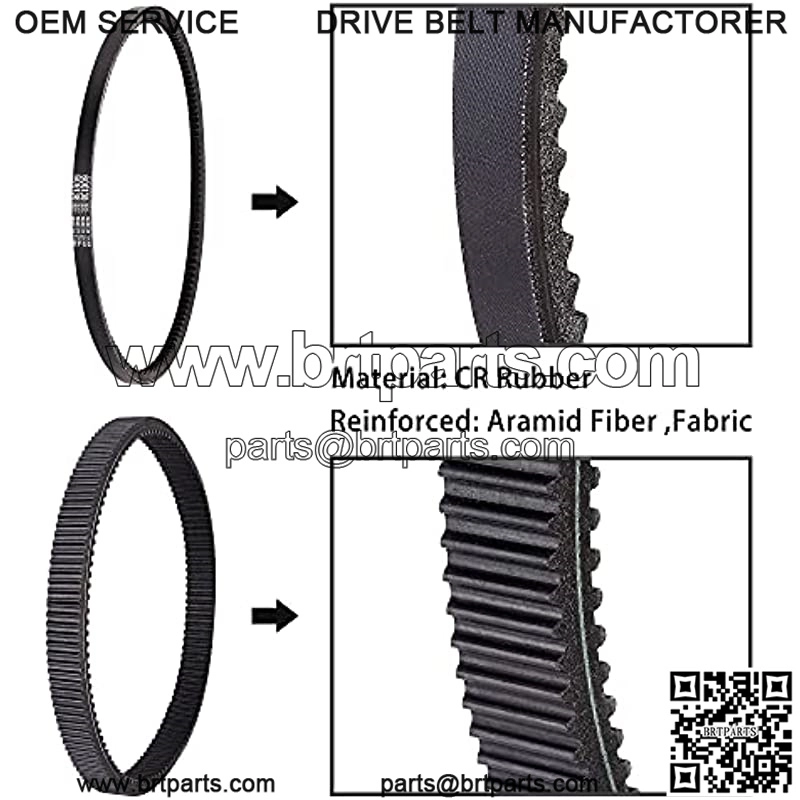 Golf Cart Clutch Drive Belt w/Starter Generator Belt for EZGO TXT RXV 2010 UP with Kawasaki Engine,OEM# 618630, 606138, 16548G1 - Image 3