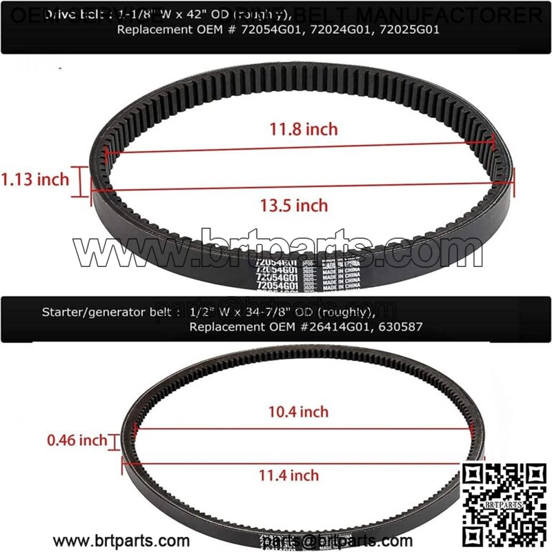 Golf Cart Clutch Drive Belt+Starter Generator Belt for EZGO TXT 4 Cycle 1994+ - Image 4