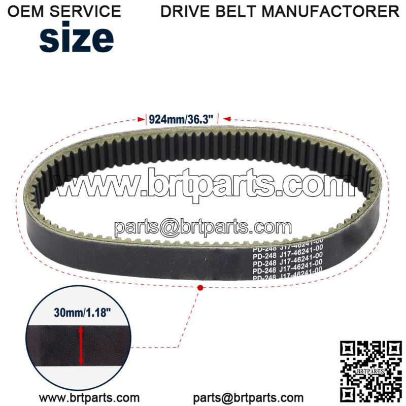 2PCS Clutch Drive Belt For 1976-1989 Yamaha G12 Cycle Gas Golf Cart J10-46241-00 - Image 2