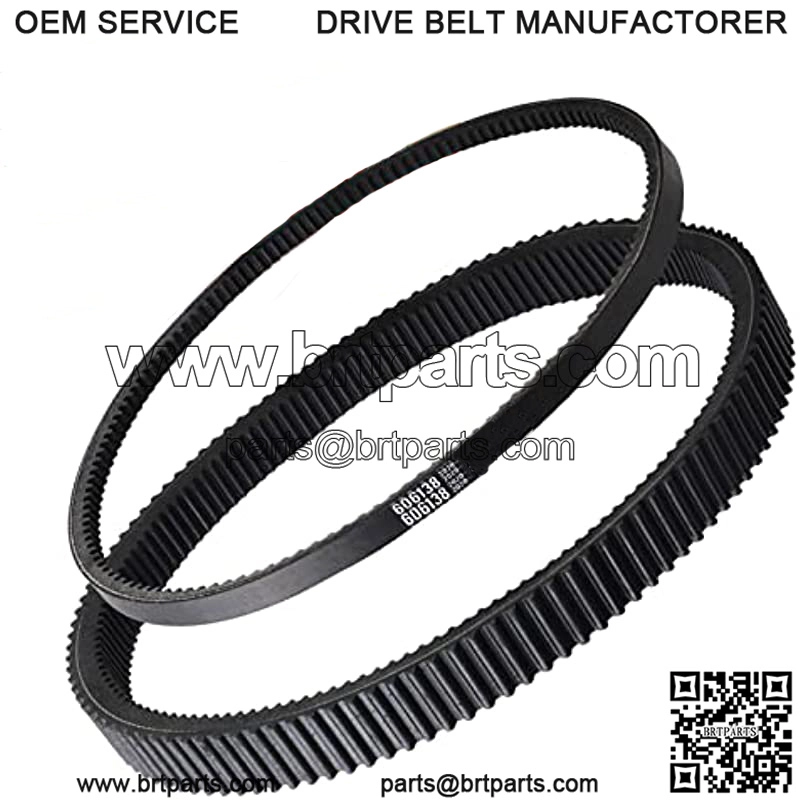 Clutch Drive & Starter Generator Belt Kit for 2008-up EZGO RXV/TXT Golf Cart Models with Kawasaki Engine, Replaces OEM # 606136, 606138, 618630, 16548G1
