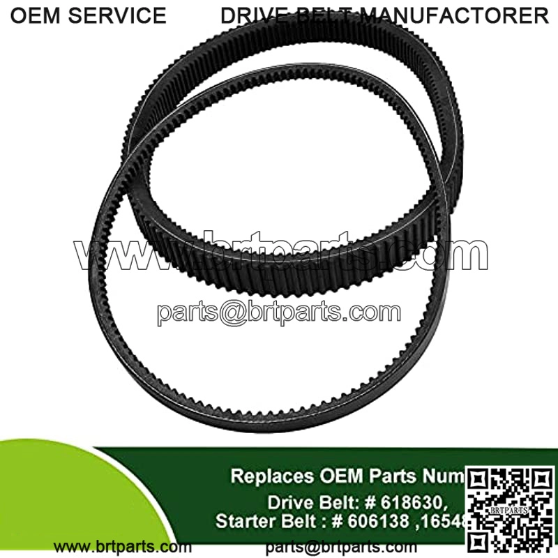 Clutch Drive & Starter Generator Belt Kit for 2008-up EZGO RXV/TXT Golf Cart Models with Kawasaki Engine, Replaces OEM # 606136, 606138, 618630, 16548G1 - Image 2