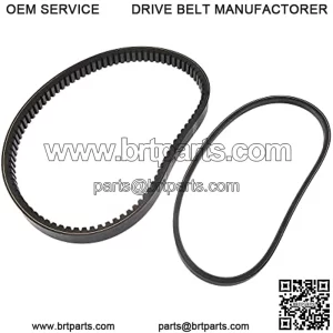 Drive Belt and Starter Belt for EZGO 4 Cycle Gas Golf Cart RXV TXT Express Medalist ST Vehicles Terrain 1994-2013 72054G01 72024G01 72025G01