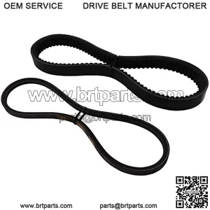 EZGO Clutch Drive Belt & Starter Generator Belt for Medalist/TXT 350cc, 295cc 4 Cycle Golf Cart 1994-2013 Models Replacing OEM Numbers: 72054G01, 26414G01 630587