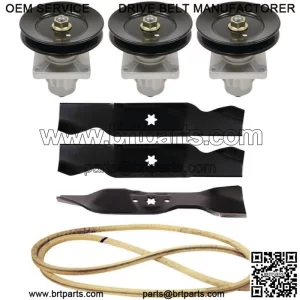 Deck Rebuild Kit Blades Spindles Belt Fits Cub Cadet 46" LT 1045 1046 fits MTD