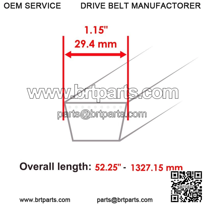 Traction Belt for Snapper PL 7140KWV 80336 Walk-Behind Mower 14hp 36" - Image 2