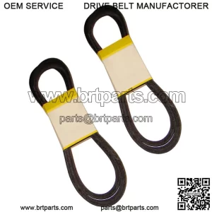 (2) Belts Fits John Deere M126536 LT133 LT150 LT155 LT160 LT166 LT180 -1/2"x114"